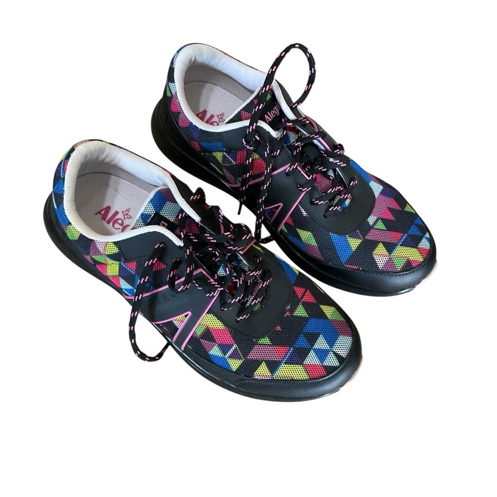 Alegria TRAQ Qarma 2 Sneakers Size US 6.5–7 Multicolor Geometric Athletic Shoes